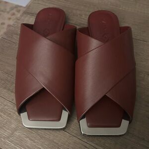 Katy Perry Collections Red Leather Mules